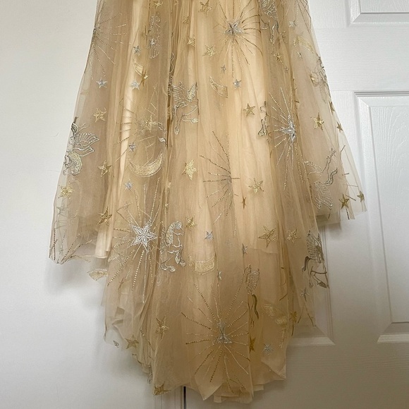 Stunning Metallic Embroidered Mashed Dress Prom Dress - Picture 8 of 13